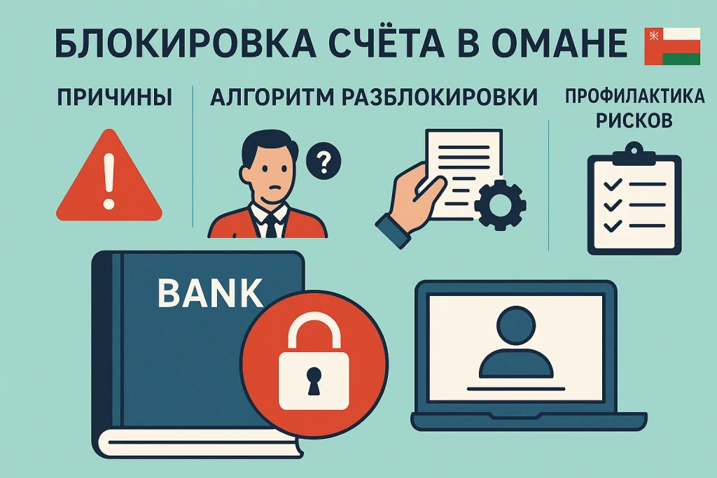 Блокировка счёта в Омане: причины, алгоритм разблокировки и профилактика рисков