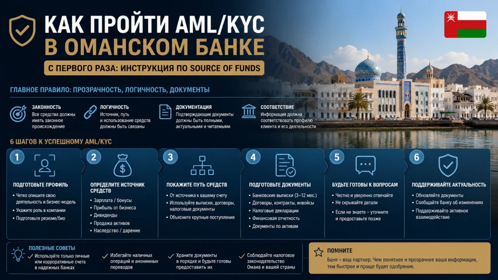 Как пройти AML/KYC в оманском банке с первого раза: инструкция по Source of Funds